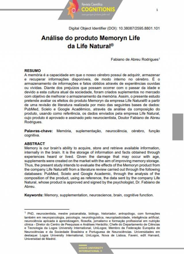 Análise do produto Memoryn Life da Life Natural