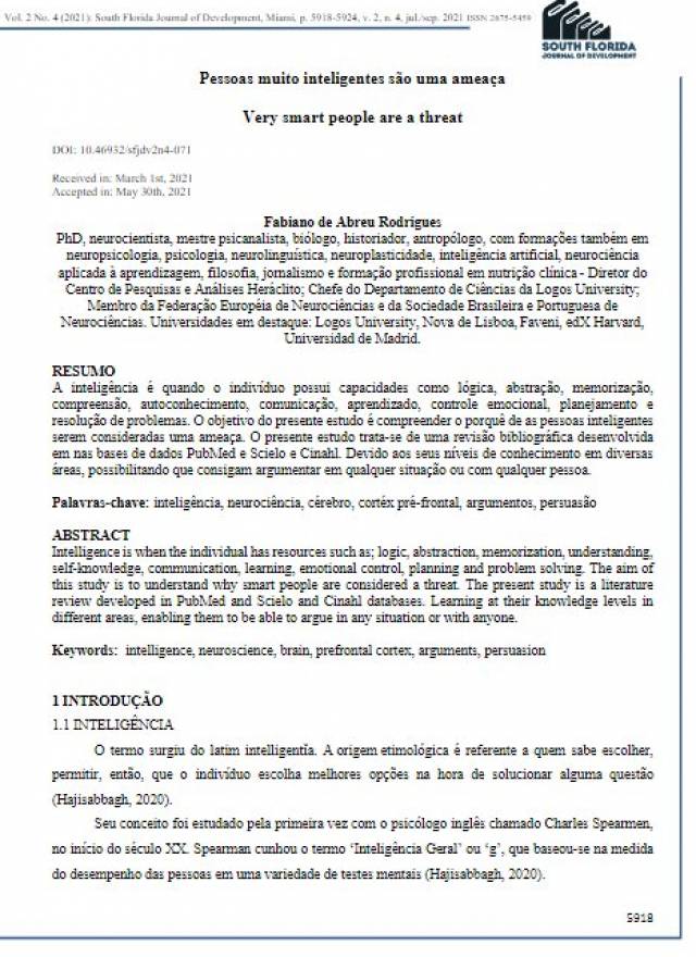 Pessoas muito inteligentes são uma ameaça