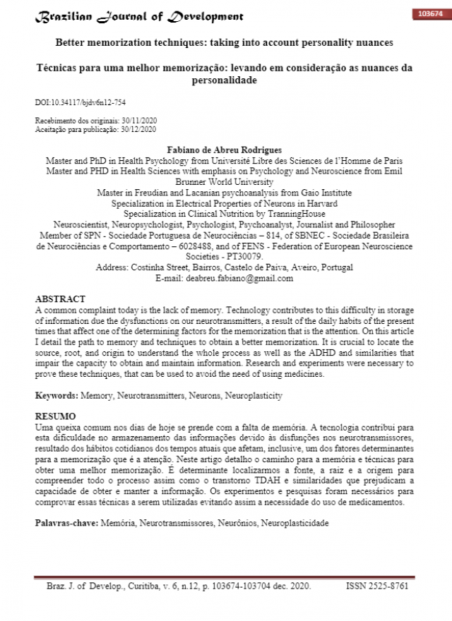 Técnicas para uma melhor memorização: levando em consideração as nuances da personalidade