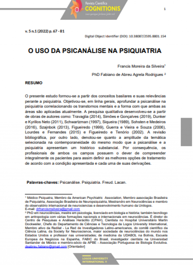 O USO DA PSICANÁLISE NA PSIQUIATRIA