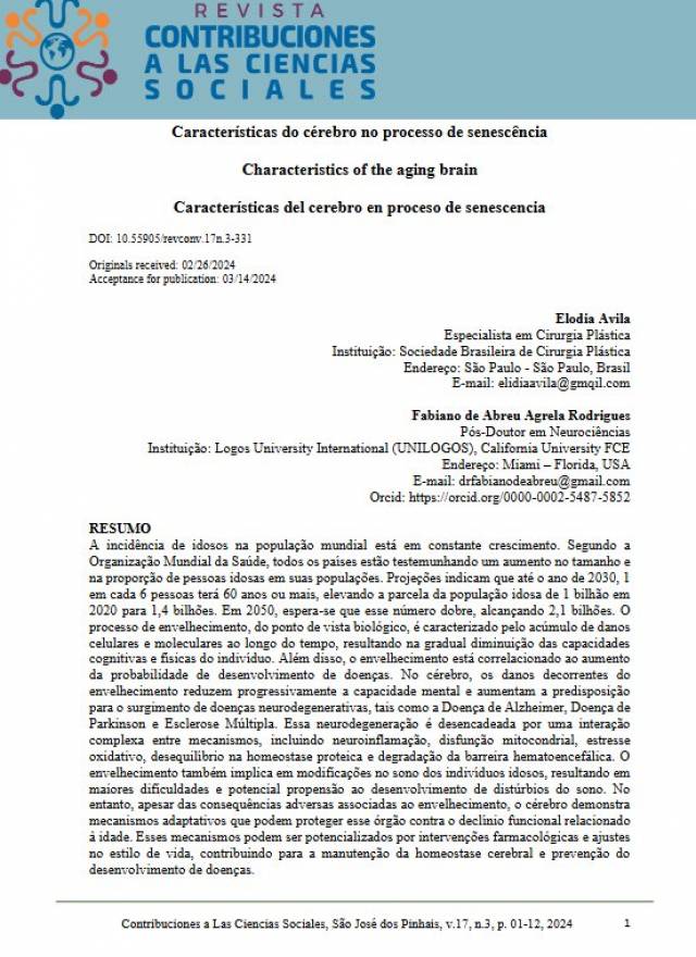 Características do cérebro no processo de senescência