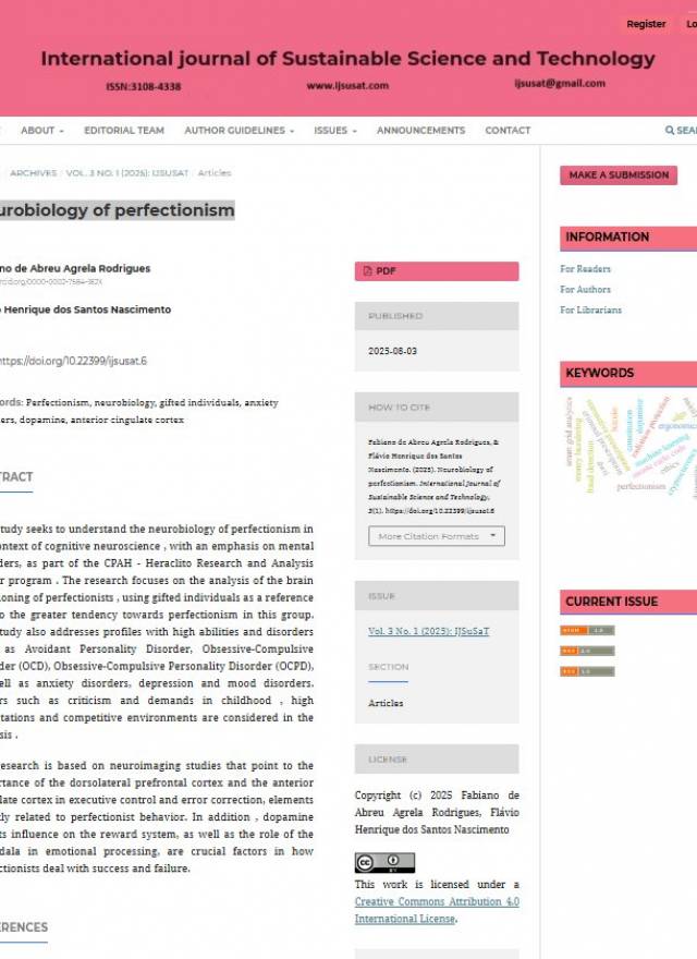 Neurobiology of perfectionism
