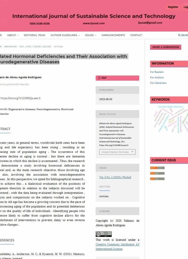 Related Hormonal Deficiencies and Their Association with Neurodegenerative Diseases